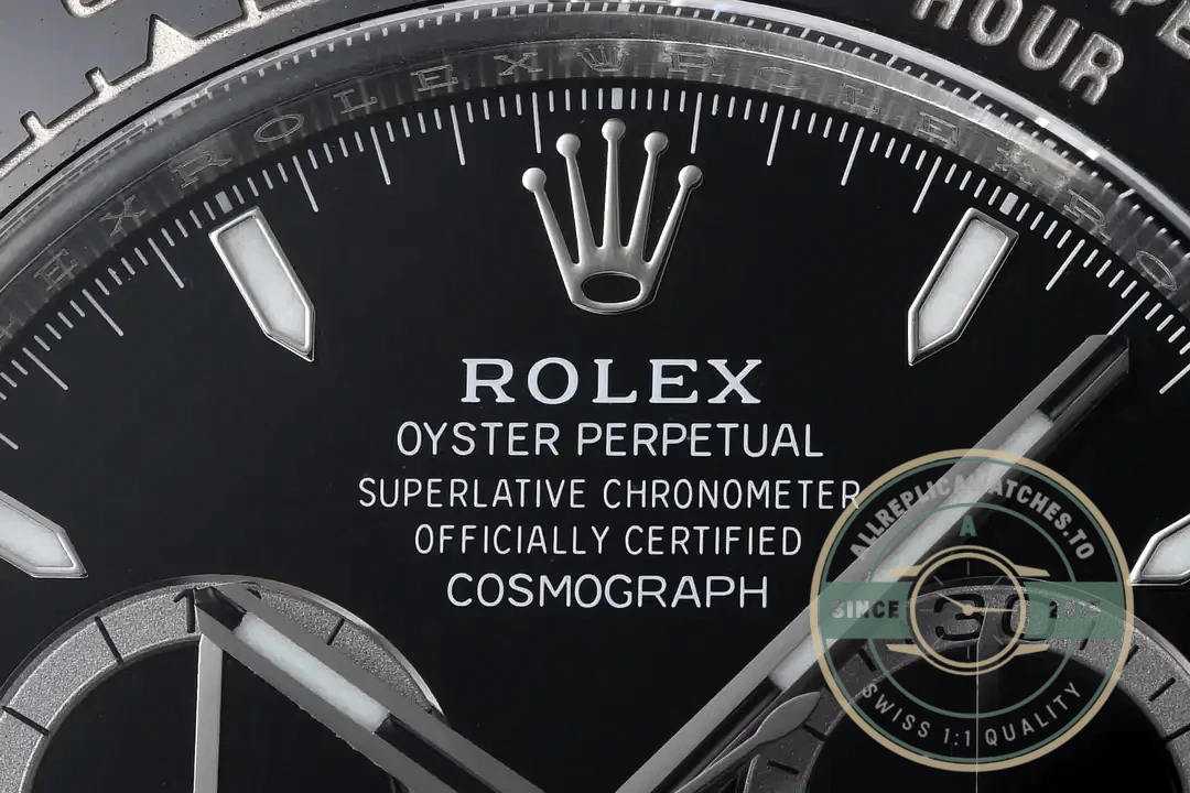 Superclone Rolex Black Ceramic Daytona 126500 Black Dial - Swiss Movement Replica Watch