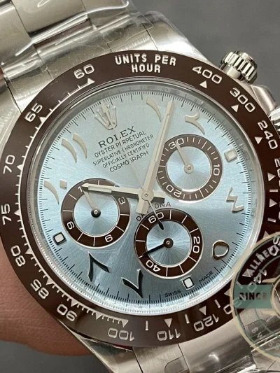 Superclone Rolex Cosmograph Daytona Series Middle East Plate Ice Blue Di - Budget Luxury Replica Watch