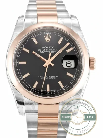 Superclone Rolex Datejust 116201 36mm Black Dial - Budget Luxury Replica Watch