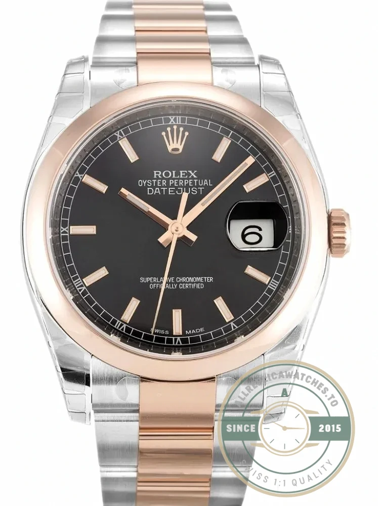 Superclone Rolex Datejust 116201 36mm Black Dial - Budget Luxury Replica Watch