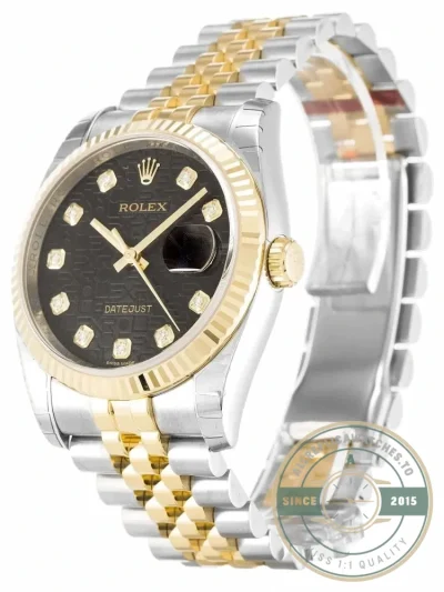 Superclone Rolex Datejust 116233 36mm Black Jubilee Dial - Luxury Replica Watch