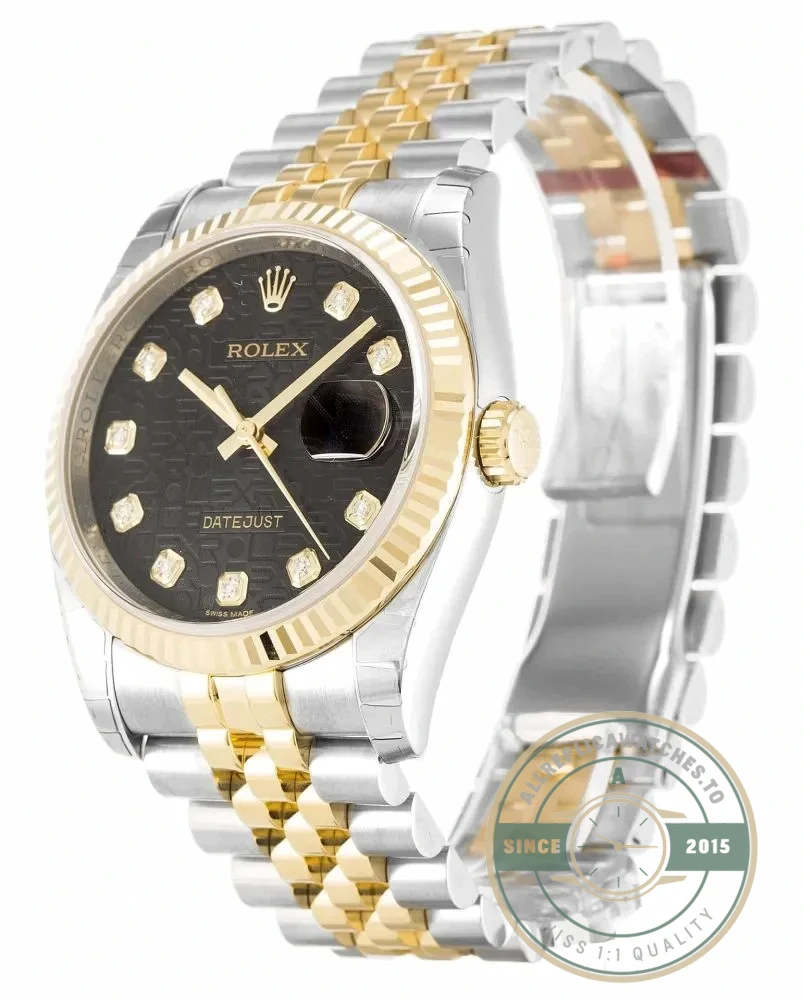 Superclone Rolex Datejust 116233 36mm Black Jubilee Dial - Luxury Replica Watch