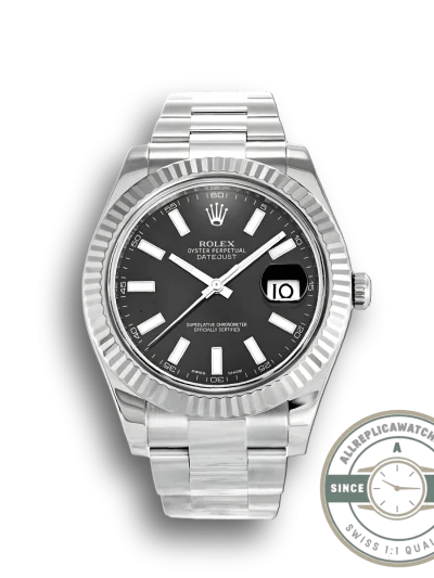 Superclone Rolex Datejust 116334 41mm Black Dial - Swiss-Made Clone Watch