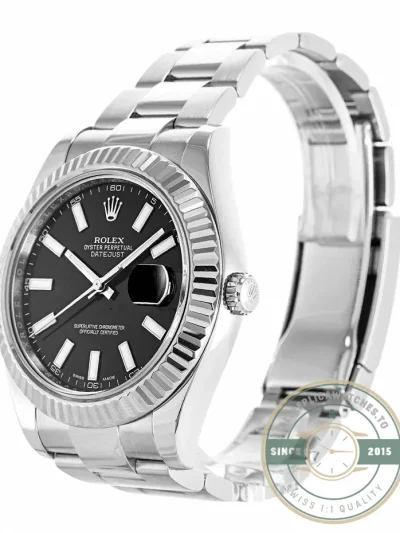 Superclone Rolex Datejust 116334 41mm Black Dial - Budget Luxury Replica Watch