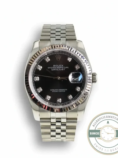 Superclone Rolex Datejust 126233 36mm Dial Black Diamond - Best Quality Replica Watch