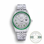 Superclone Rolex Datejust 126300 41mm Dial Arabic Bezel Green - High-Grade Replica Watch