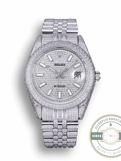 Superclone Rolex Datejust 126300 41mm Diamond Dial - 1:1 Swiss Replica Watch