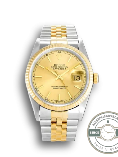 Superclone Rolex Datejust 16233 36mm Gold Dial - Swiss-Made Clone Watch