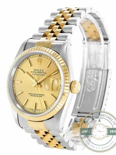 Superclone Rolex Datejust 16233 36mm Gold Dial - Swiss Movement Replica Watch