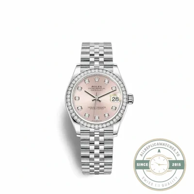 Superclone Rolex Datejust 278384RBR 31mm Pink Dial - High-Grade Replica Watch