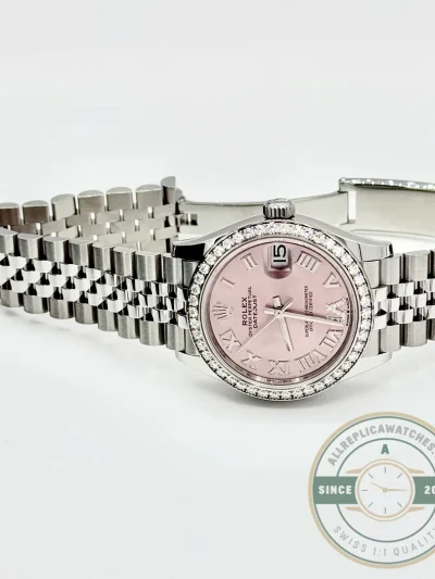Superclone Rolex Datejust 278384RBR 31mm Pink Dial set with diamonds - Factory Super Clone Watch