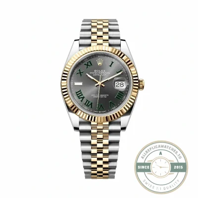 Superclone Rolex Datejust 41mm Rhodium Dial 126333 "Wimbledon" Flutted / Jubilee - Affordable Luxury Replica Timepiece