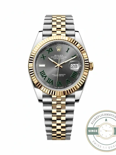 Superclone Rolex Datejust 41mm Rhodium Dial 126333 "Wimbledon" Flutted / Jubilee - Affordable Luxury Replica Timepiece