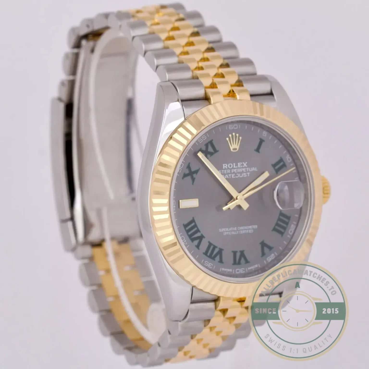 Superclone Rolex Datejust 41mm Rhodium Dial 126333 "Wimbledon" Flutted / Jubilee - Luxury Replica Watch