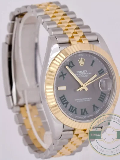 Superclone Rolex Datejust 41mm Rhodium Dial 126333 "Wimbledon" Flutted / Jubilee - Luxury Replica Watch