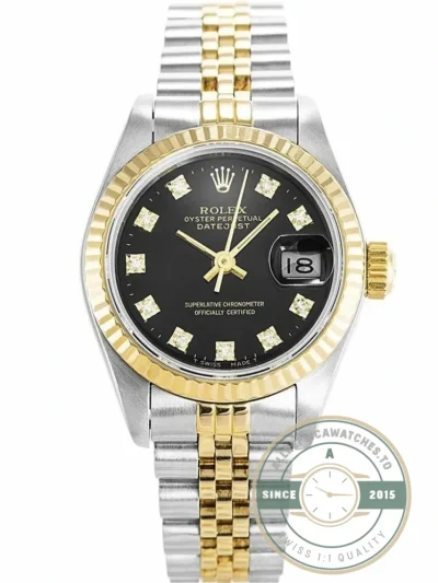 Superclone Rolex Datejust 69173 26mm Black Dial - Affordable Luxury Replica Timepiece