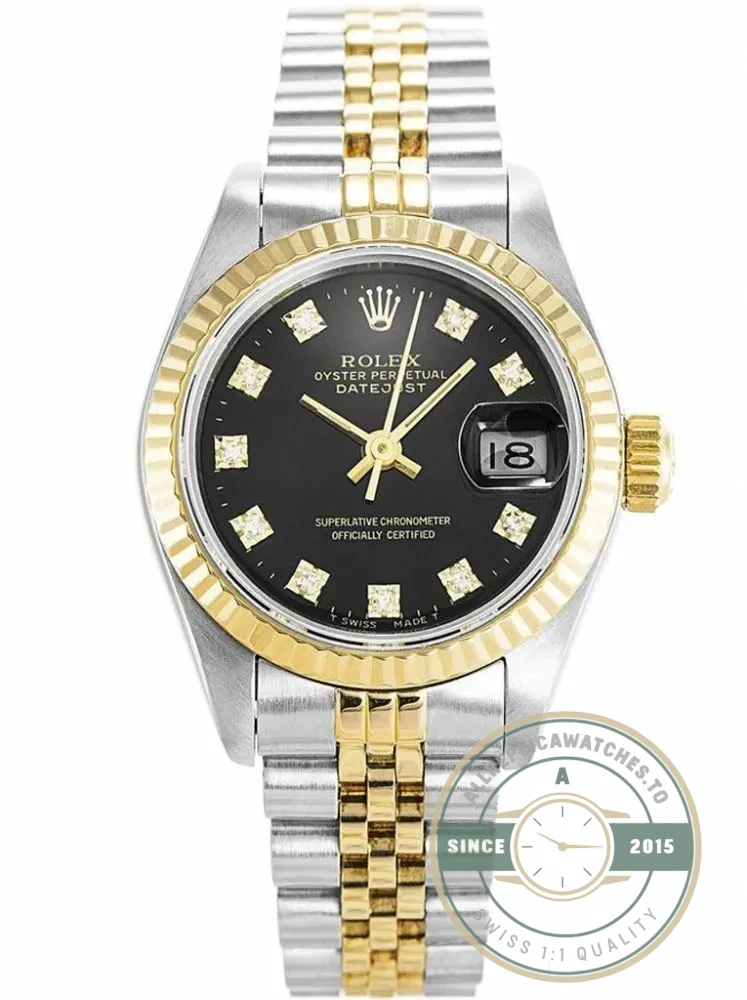 Superclone Rolex Datejust 69173 26mm Black Dial - Affordable Luxury Replica Timepiece