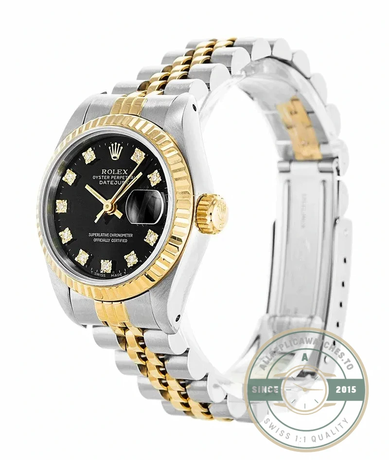 Superclone Rolex Datejust 69173 26mm Black Dial - Luxury Replica Watch