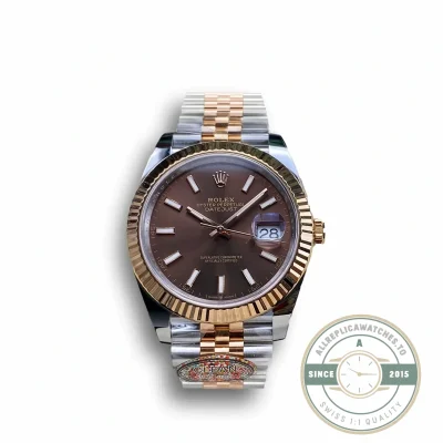 Superclone Rolex Datejust m126331 41mm Chocolate Dial Jubilee Bracelet - Affordable Luxury Replica Timepiece