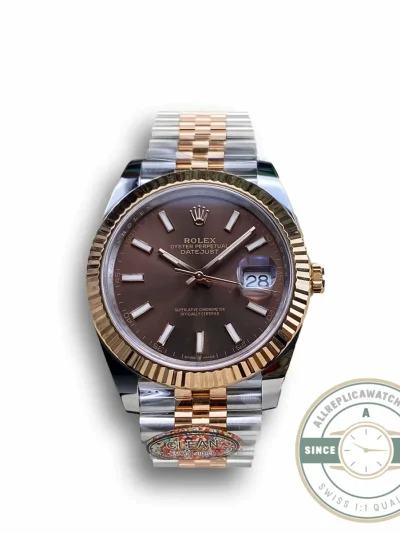 Superclone Rolex Datejust m126331 41mm Chocolate Dial Jubilee Bracelet - Affordable Luxury Replica Timepiece