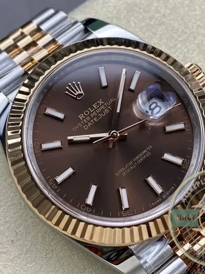 Superclone Rolex Datejust m126331 41mm Chocolate Dial Jubilee Bracelet - Luxury Replica Watch