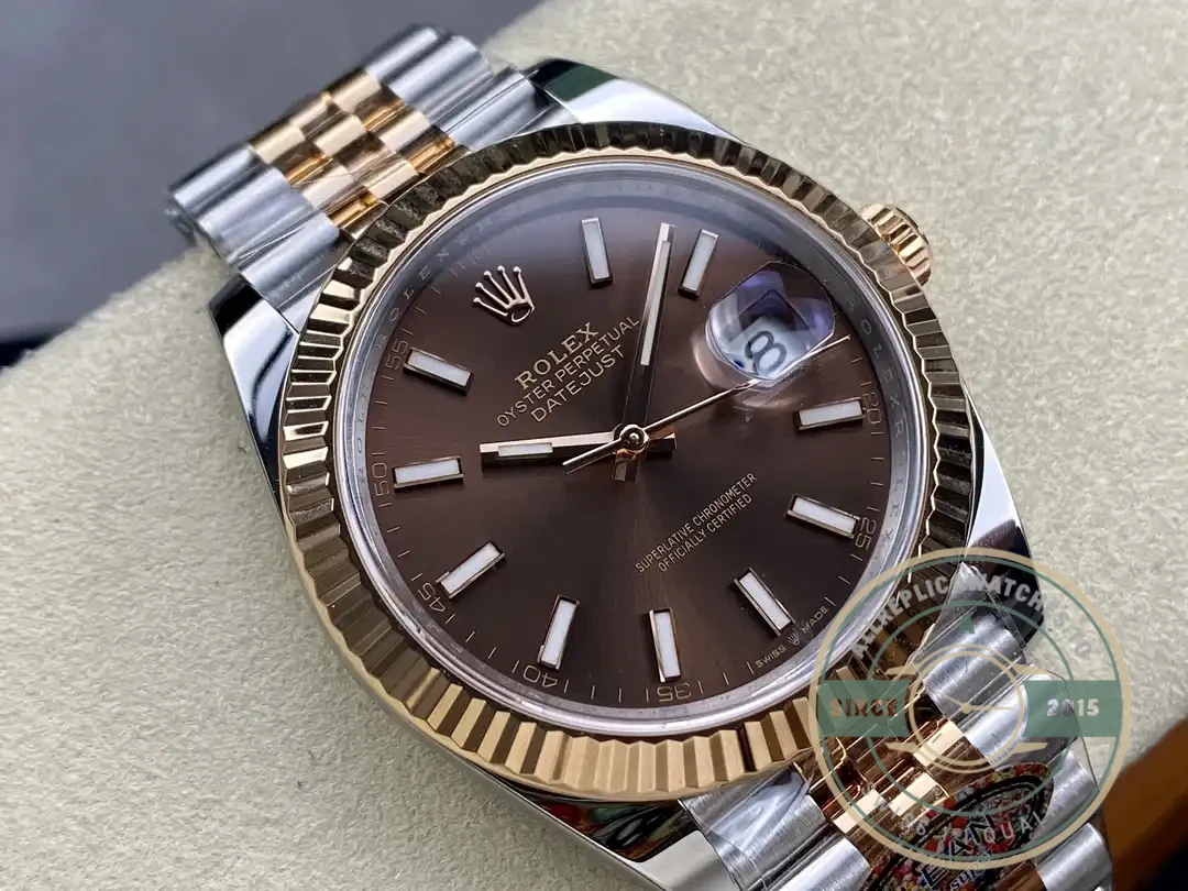 Superclone Rolex Datejust m126331 41mm Chocolate Dial Jubilee Bracelet - Luxury Replica Watch