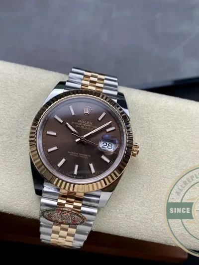 Superclone Rolex Datejust m126331 41mm Chocolate Dial Jubilee Bracelet - Best Quality Replica Watch