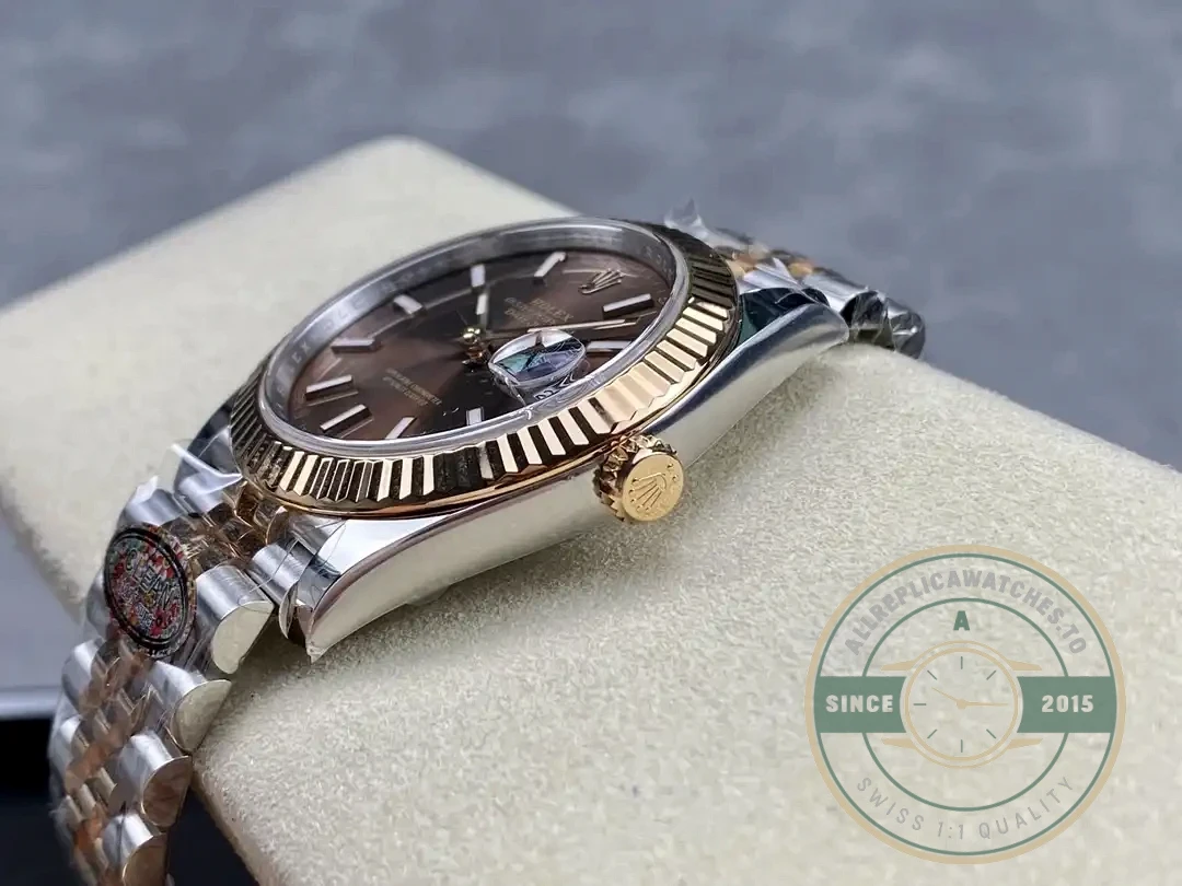 Superclone Rolex Datejust m126331 41mm Chocolate Dial Jubilee Bracelet - Swiss-Made Clone Watch