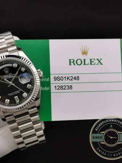 Superclone Rolex Day-Date 128238 36mm Black Dial - Factory Super Clone Watch