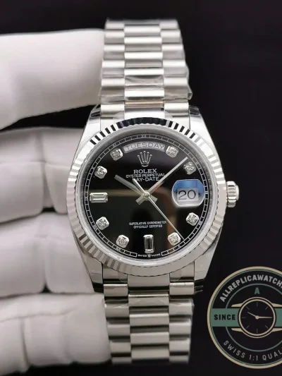 Superclone Rolex Day-Date 128238 36mm Black Dial - Luxury Replica Watch