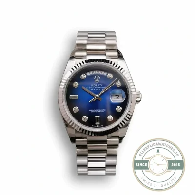 Superclone Rolex Day-Date 128238 36mm Blue Ombre Dial - Luxury Replica Watch