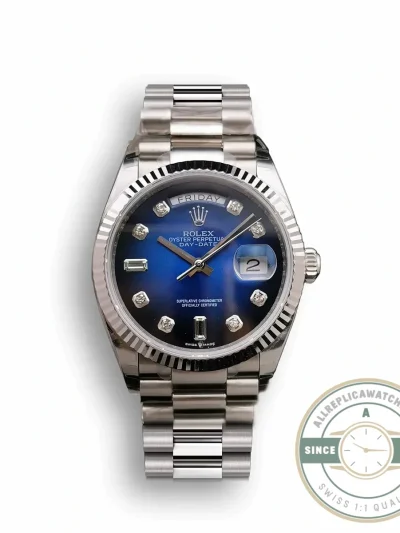 Superclone Rolex Day-Date 128238 36mm Blue Ombre Dial - Luxury Replica Watch