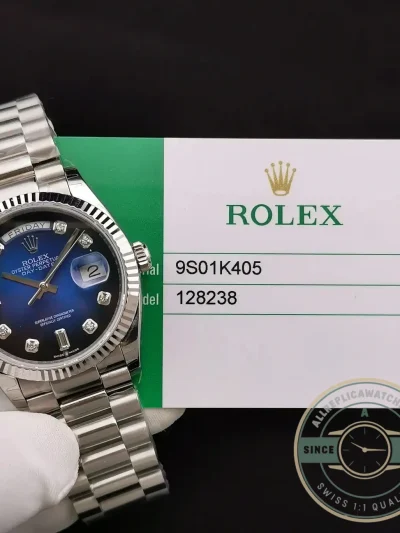 Superclone Rolex Day-Date 128238 36mm Blue Ombre Dial - Affordable Super Clone Watch