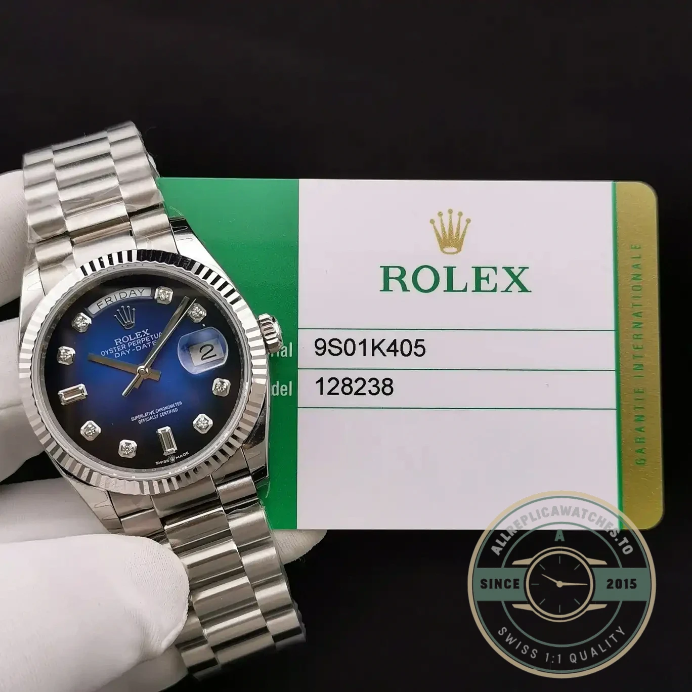 Superclone Rolex Day-Date 128238 36mm Blue Ombre Dial - Affordable Super Clone Watch