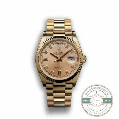 Superclone Rolex Day-Date 128238 36mm Rose Gold Dial - Budget Luxury Replica Watch
