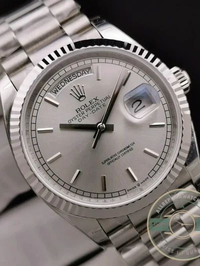 Superclone Rolex Day-Date 128238 36mm Silver Dial - Affordable Super Clone Watch