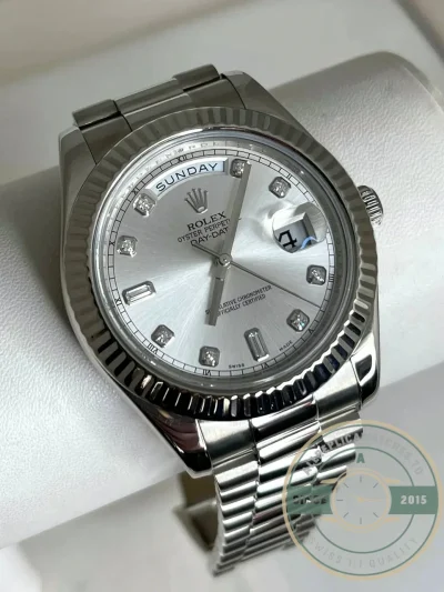 Superclone Rolex Day-Date 128238 36mm White Dial - Top-Tier Swiss Replica Watch
