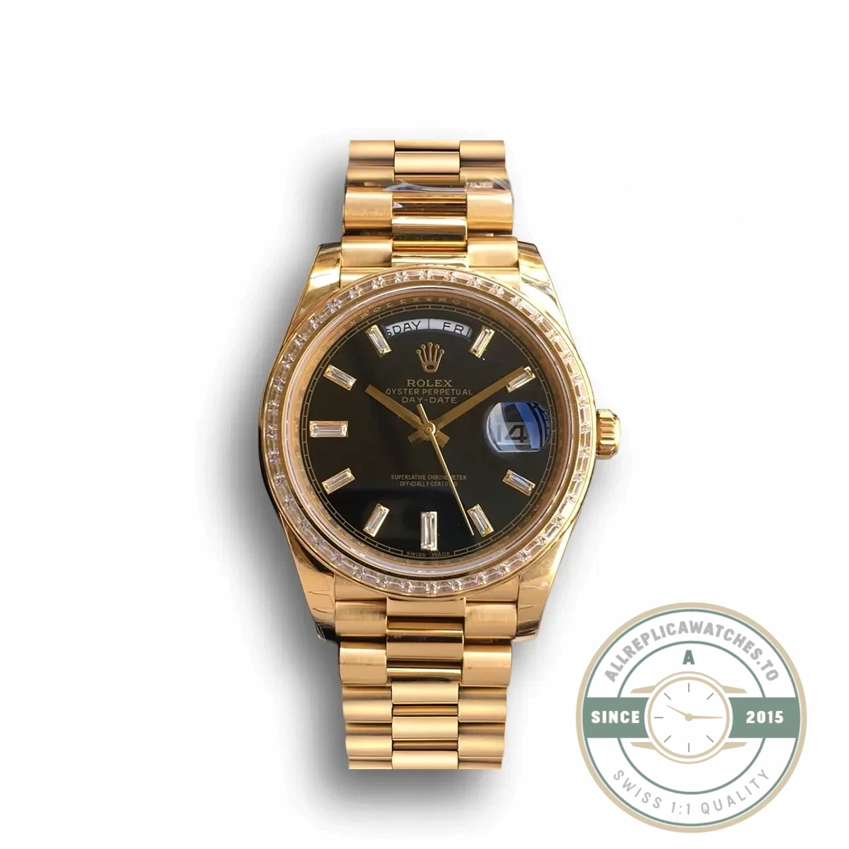 Superclone Rolex Day-Date m228238 Black Dial - Affordable Super Clone Watch