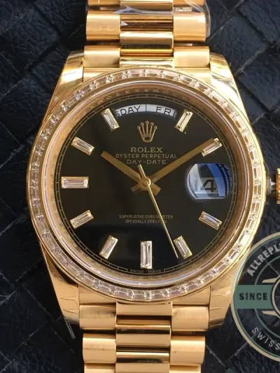 Superclone Rolex Day-Date m228238 Black Dial - Budget Luxury Replica Watch