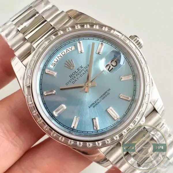 Superclone Rolex Day-Date m228238 Ice Blue Dial Stainless Steel - Premium Super Clone Watch
