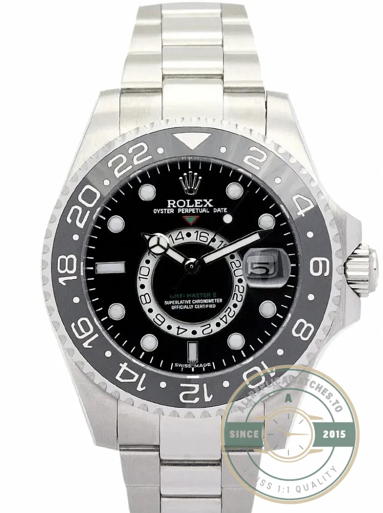 Superclone Rolex GMT-Master 16720 40mm Dial Black - Swiss-Made Clone Watch