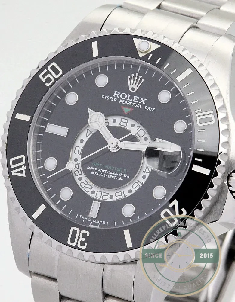 Superclone Rolex GMT-Master Dial Black 40mm 16720 - High-Grade Replica Watch