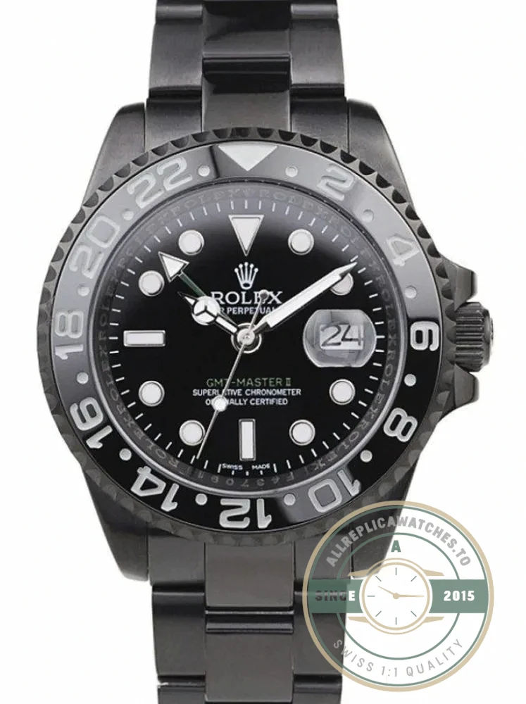 Superclone Rolex GMT-Master II 41mm Dial Black SC016829 - Luxury Replica Watch