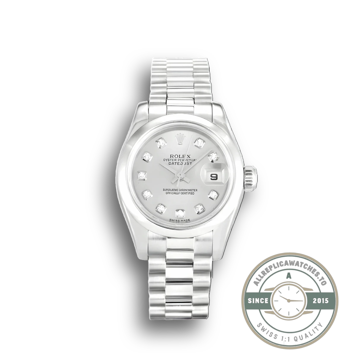 Superclone Rolex Lady-Datejust 179166 26mm Silver Dial - Top-Tier Swiss Replica Watch