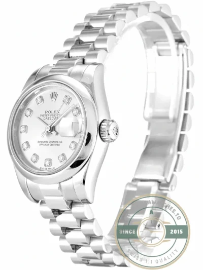 Superclone Rolex Lady-Datejust 179166 26mm Silver Dial - Swiss-Made Clone Watch