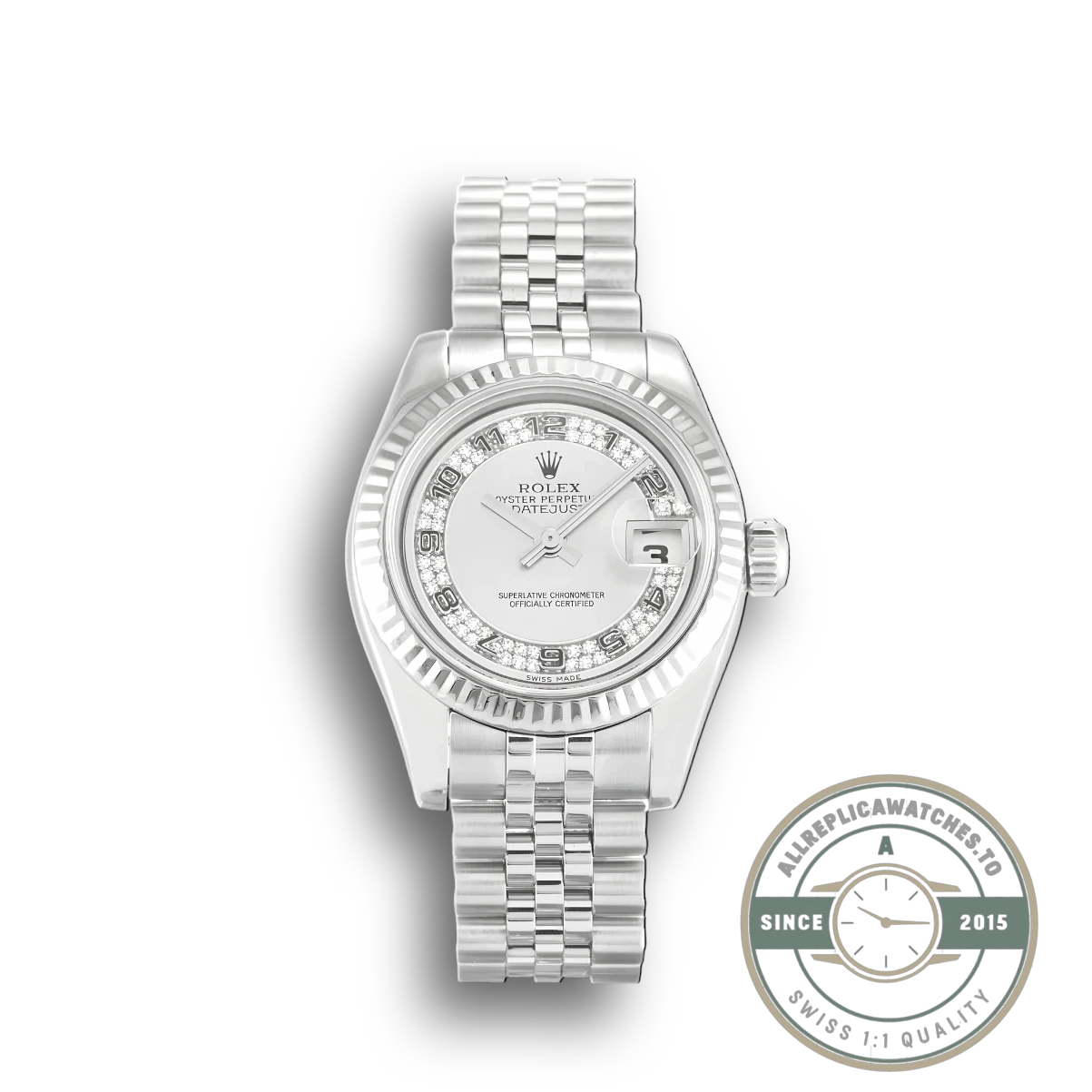 Superclone Rolex Lady-Datejust 179174 26mm Silver Dial - 1:1 Swiss Replica Watch