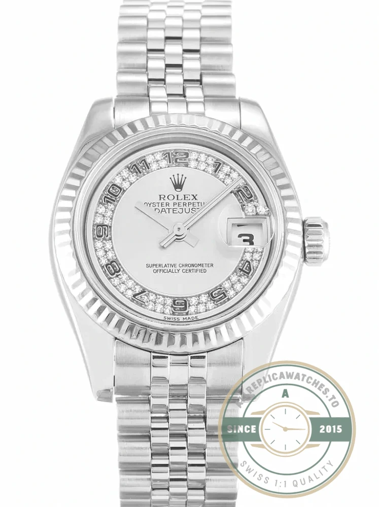 Superclone Rolex Lady-Datejust 179174 26mm Silver Dial - Affordable Luxury Replica Timepiece