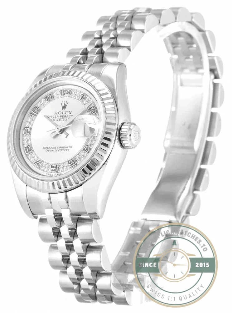 Superclone Rolex Lady-Datejust 179174 26mm Silver Dial - Factory Super Clone Watch