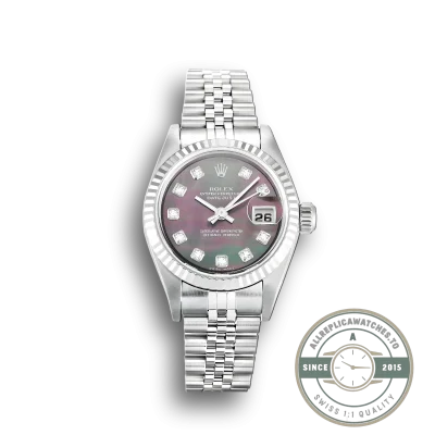 Superclone Rolex Lady-Datejust 79174 26mm Black Mother of Pearl Dial - High-Grade Replica Watch