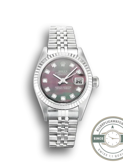 Superclone Rolex Lady-Datejust 79174 26mm Black Mother of Pearl Dial - High-Grade Replica Watch